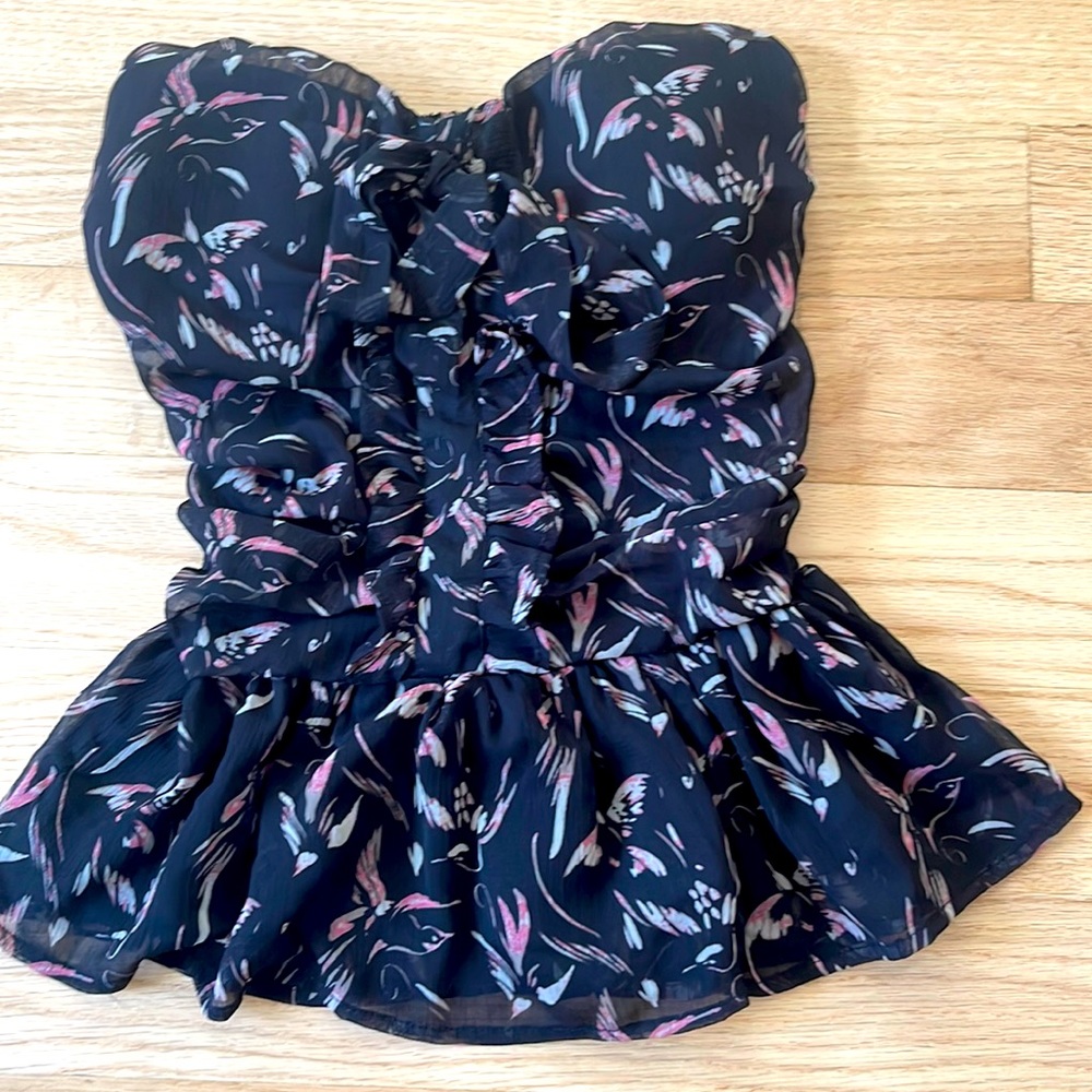 American Rag Strapless Peplum Top